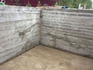 Подготовительный этап гидроизоляция ПОЛИАКВАТРОН очистка швов бетонирования стен