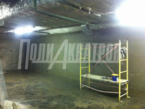 Гидроизоляция бетона Полиакватрон подземный паркинг