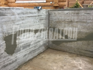 Подготовительный этап гидроизоляция ПОЛИАКВАТРОН расшивка примыканий пол стена бетонного бассейна